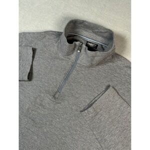 Faherty Reserve Mens Gray Heathered Quarter Zip Pullover Long Sleeve Shirt L
